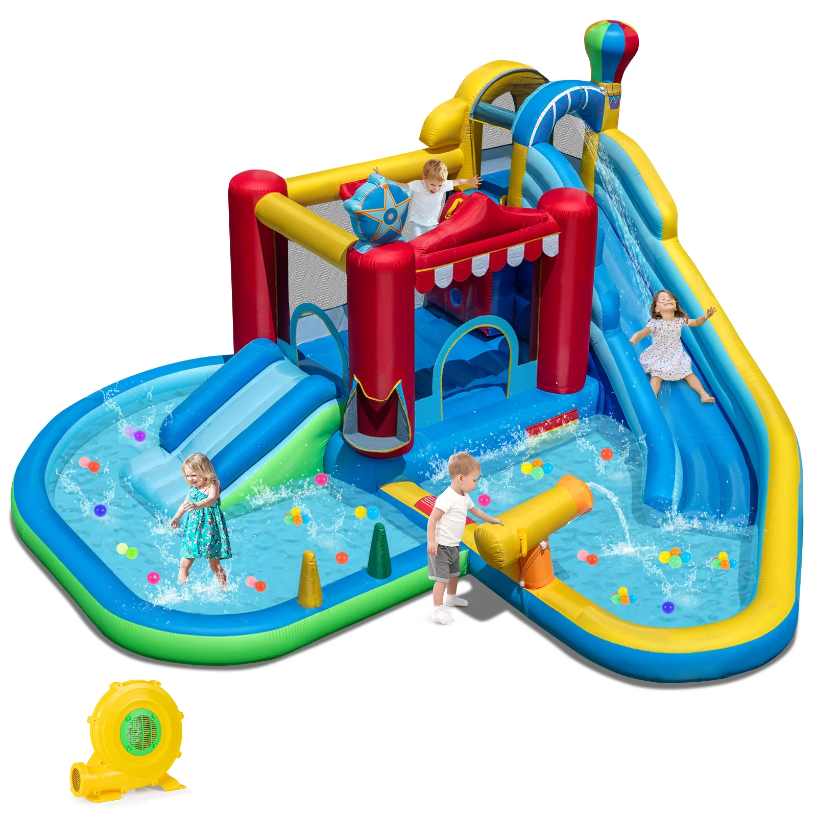 Inflatable Water Park Water Slide Wet Dry Combo Bounce House - Image 3