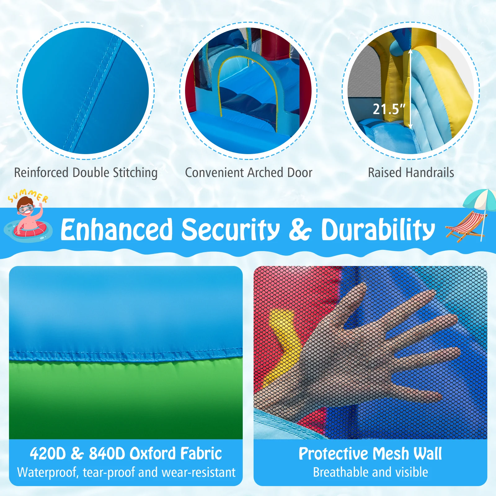 Inflatable Water Park Water Slide Wet Dry Combo Bounce House - Image 6