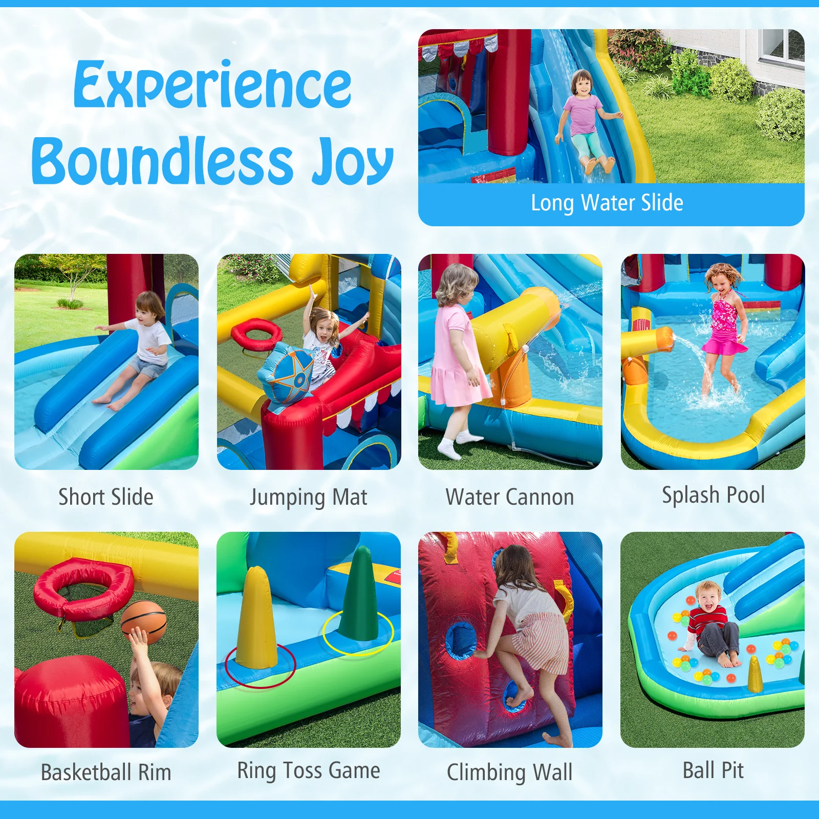 Inflatable Water Park Water Slide Wet Dry Combo Bounce House - Image 7