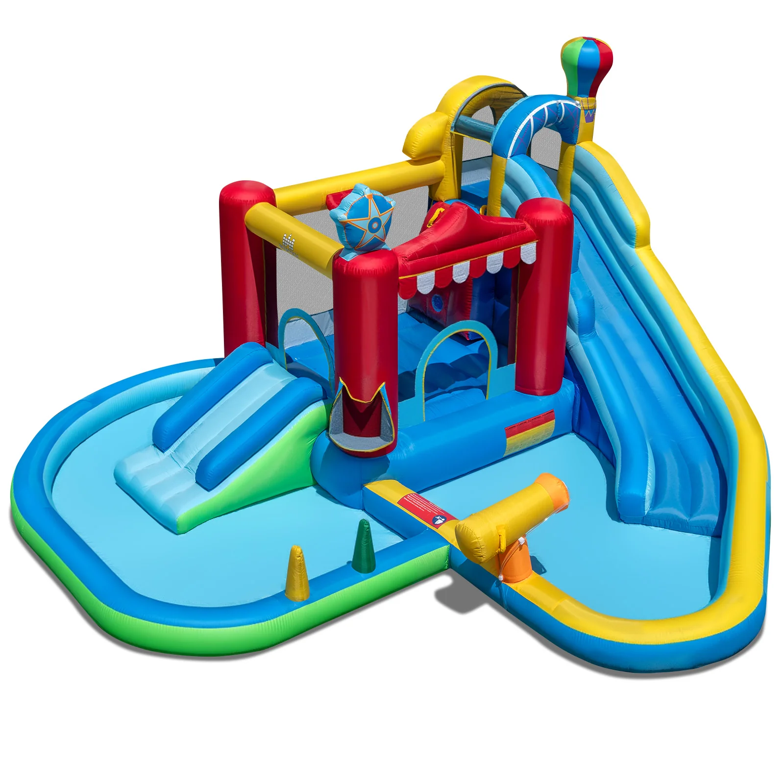 Inflatable Water Park with Splash Pool 50 Ocean Balls and 750W Blower - Image 3