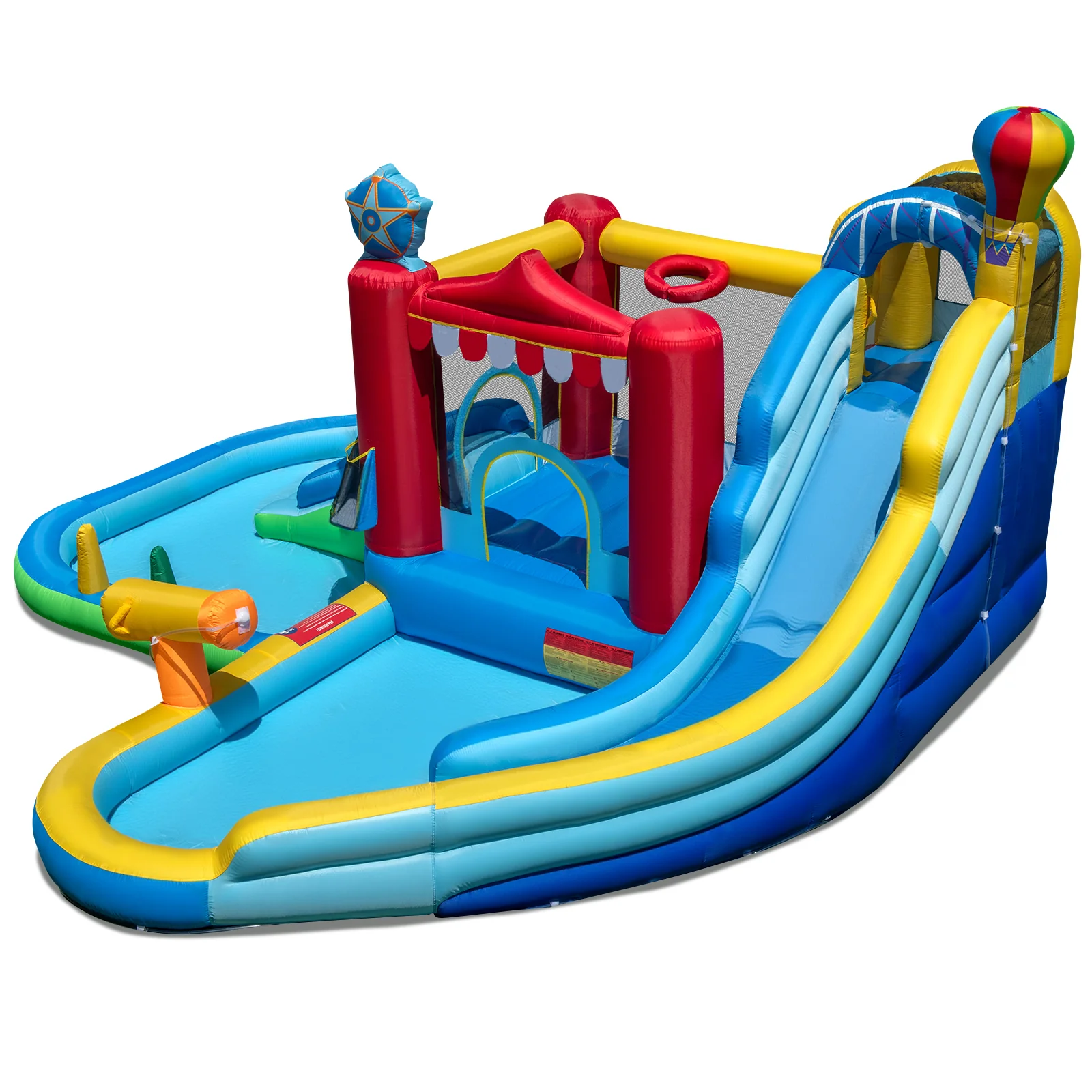 Inflatable Water Park with Splash Pool and Water Cannon for Birthday Party Without Blower - Image 4