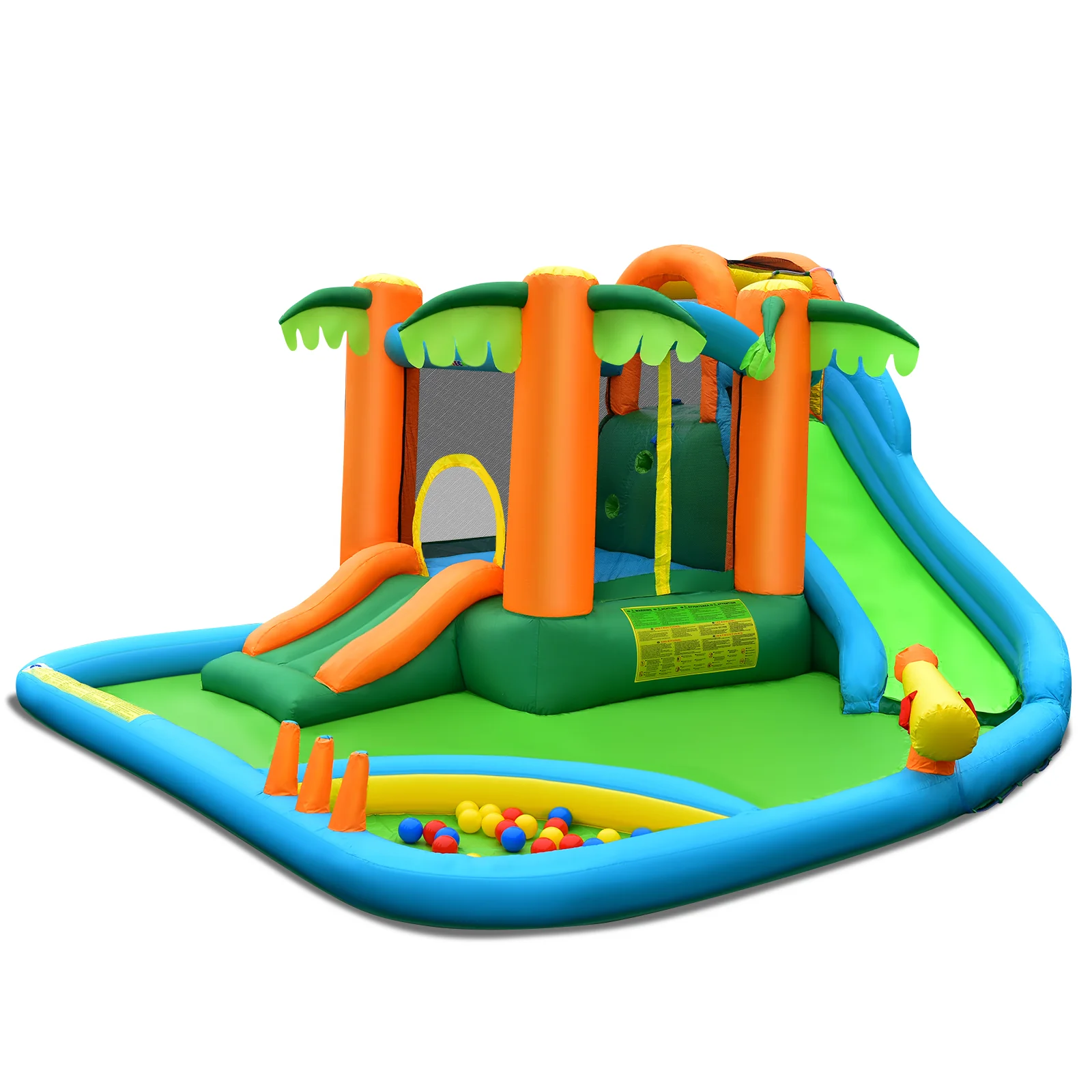 Inflatable Water Slide Park with Upgraded Handrail without Blower - Image 3