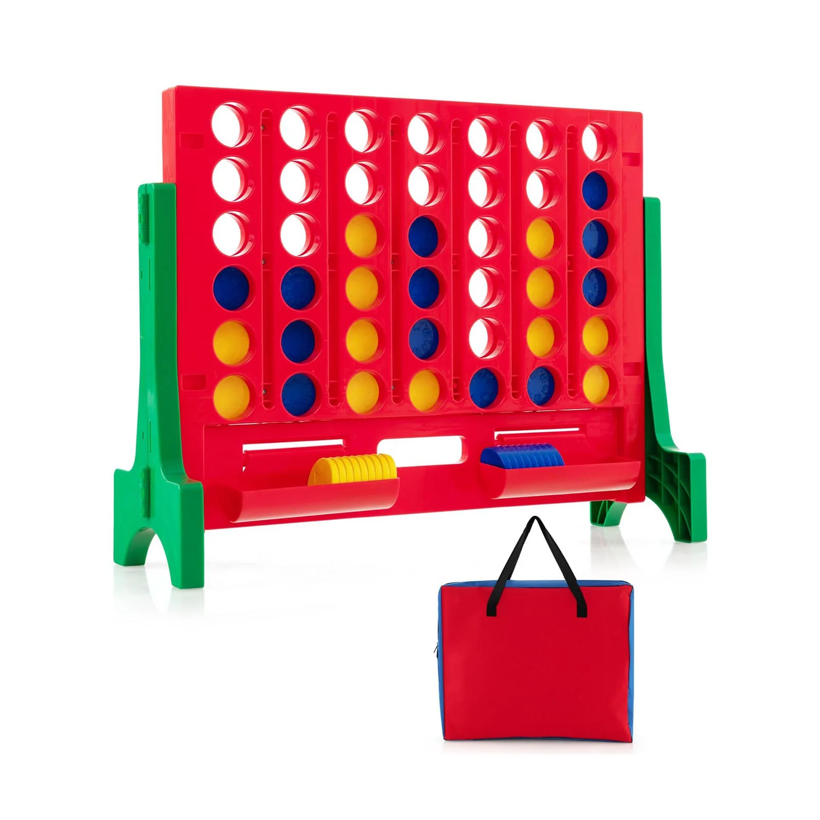 Jumbo 4-to-Score Connect Game Set with Carrying Bag and 42 Coins - Image 19