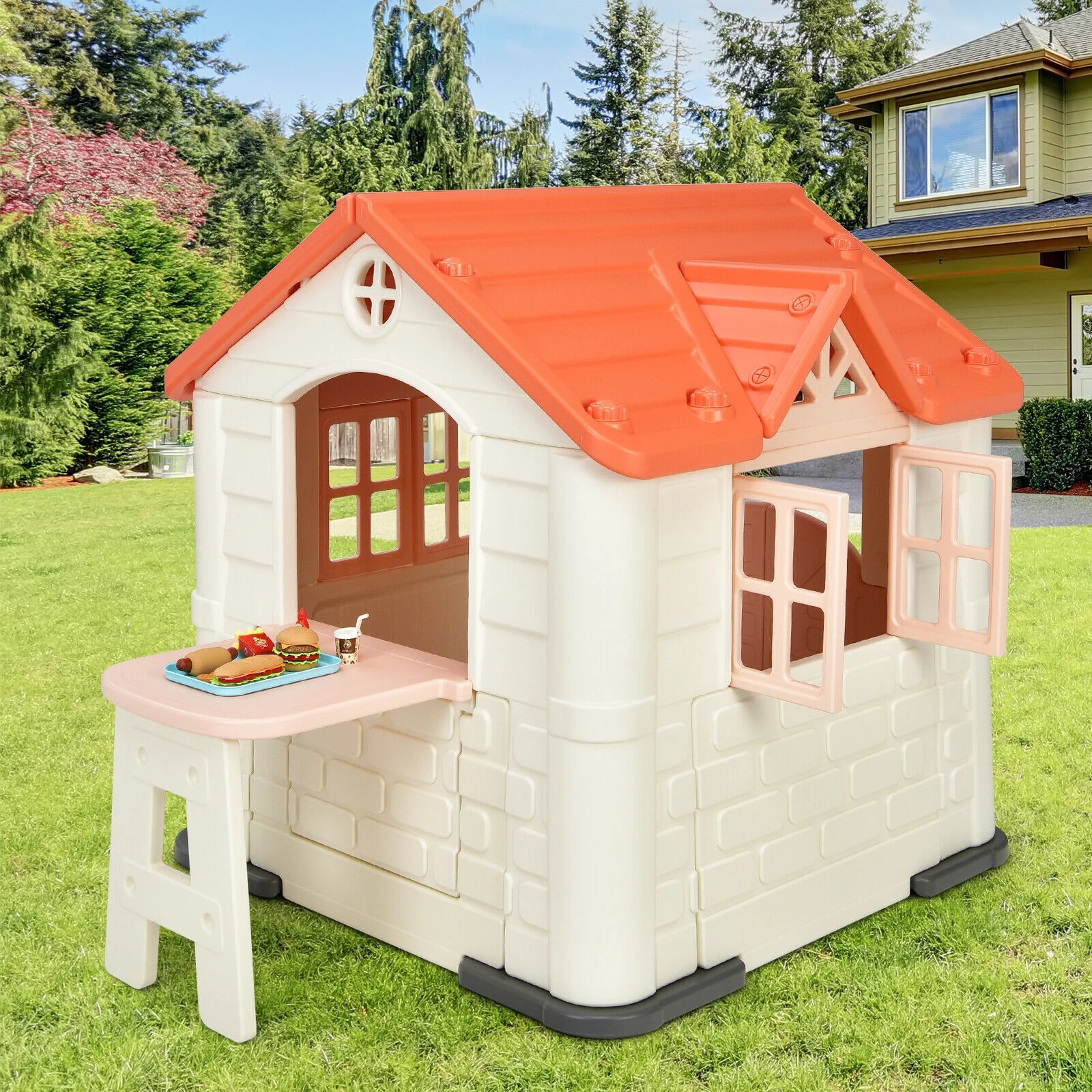 Kidâs Playhouse Pretend Toy House For Boys and Girls 7 Pieces Toy Set - Image 10