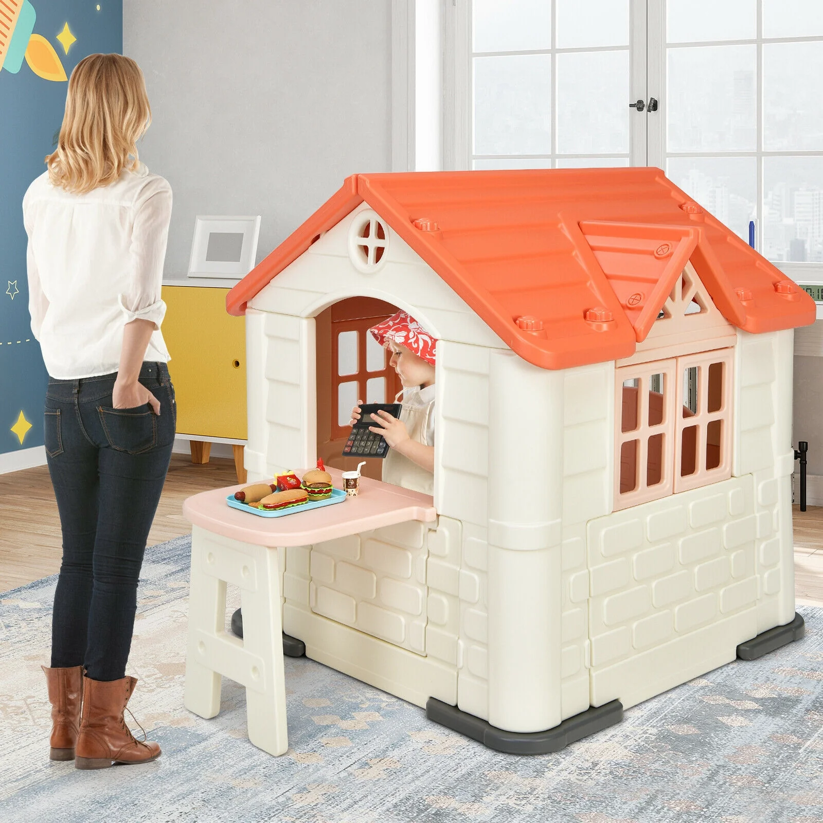 Kidâs Playhouse Pretend Toy House For Boys and Girls 7 Pieces Toy Set - Image 15