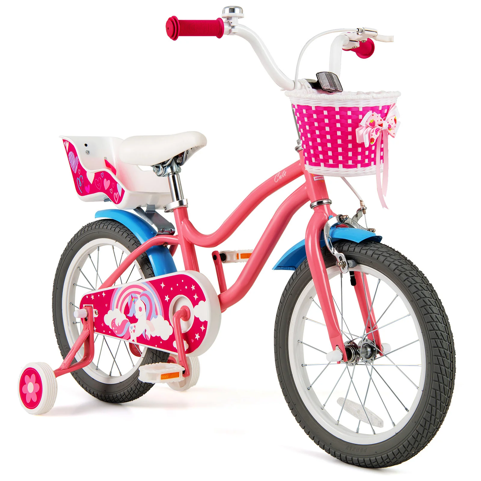 Kids Bicycle with Training Wheels and Basket for Boys and Girls Age 3-9 Years - Image 18