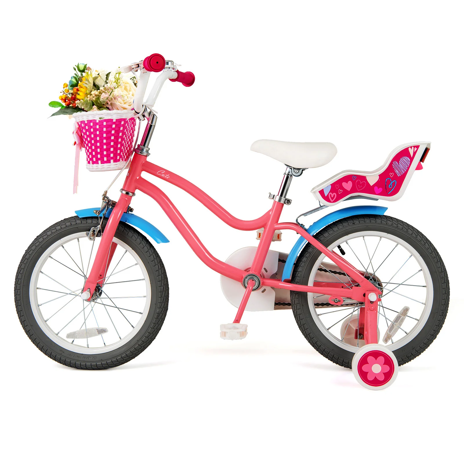 Kids Bicycle with Training Wheels and Basket for Boys and Girls Age 3-9 Years - Image 19