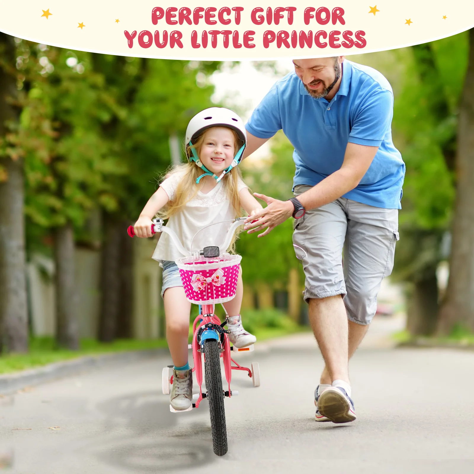 Kids Bicycle with Training Wheels and Basket for Boys and Girls Age 3-9 Years - Image 21