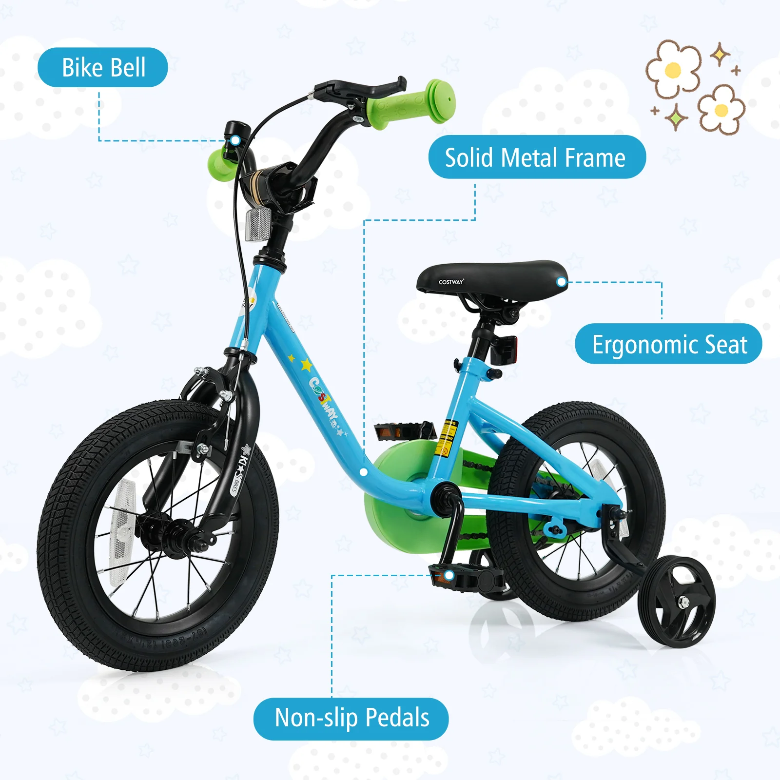 Kids Bike for 3-7 Years Old Boys and Girls 12/14/16-Inch Children Bicycle Blue - Image 24