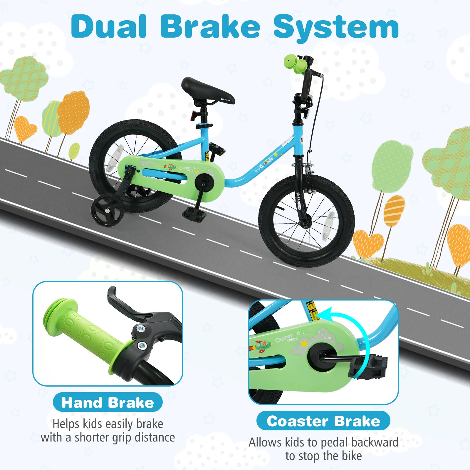 Kids Bike for 3-7 Years Old Boys and Girls 12/14/16-Inch Children Bicycle Blue - Image 5