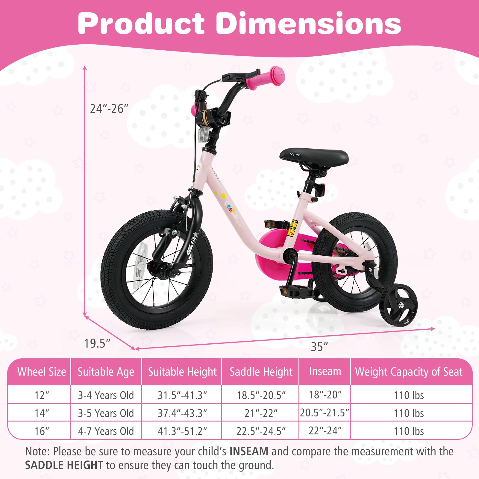 Kids Bike for 3-7 Years Old Boys and Girls 12/14/16-Inch Children Bicycle - Image 20