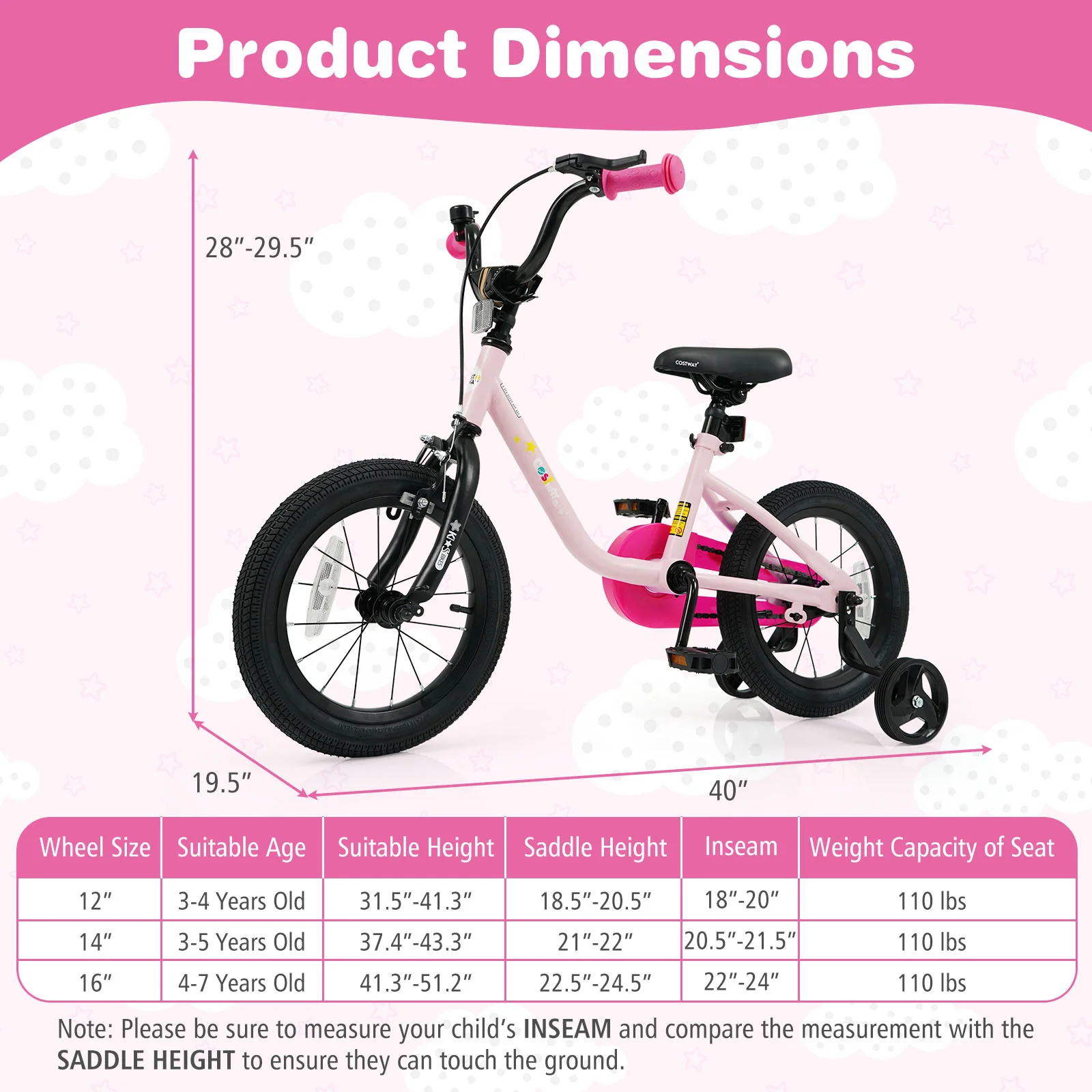 Kids Bike for 3-7 Years Old Boys and Girls 12/14/16-Inch Children Bicycle - Image 4