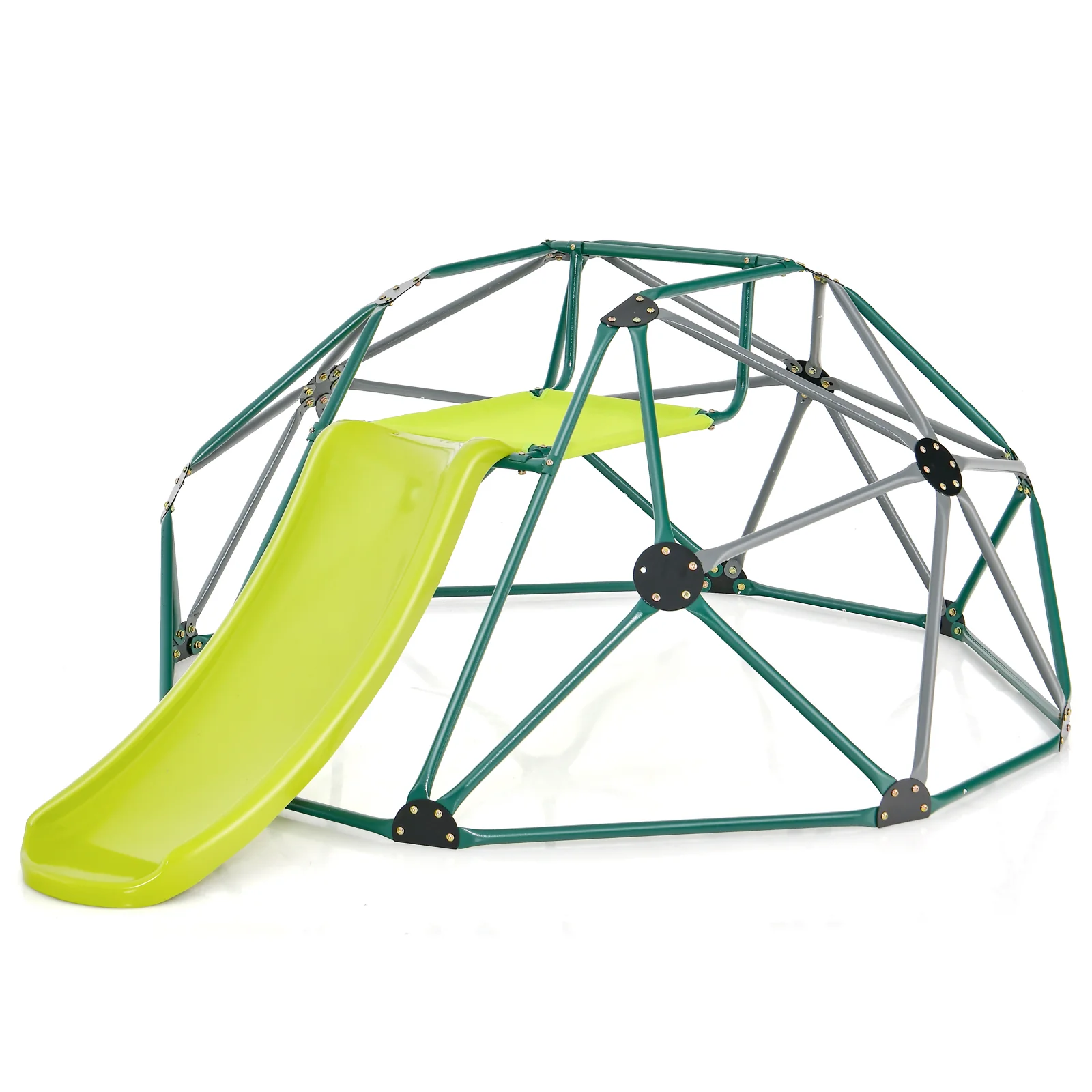 Kids Climbing Dome with Slide and Fabric Cushion for Garden Yard - Image 11