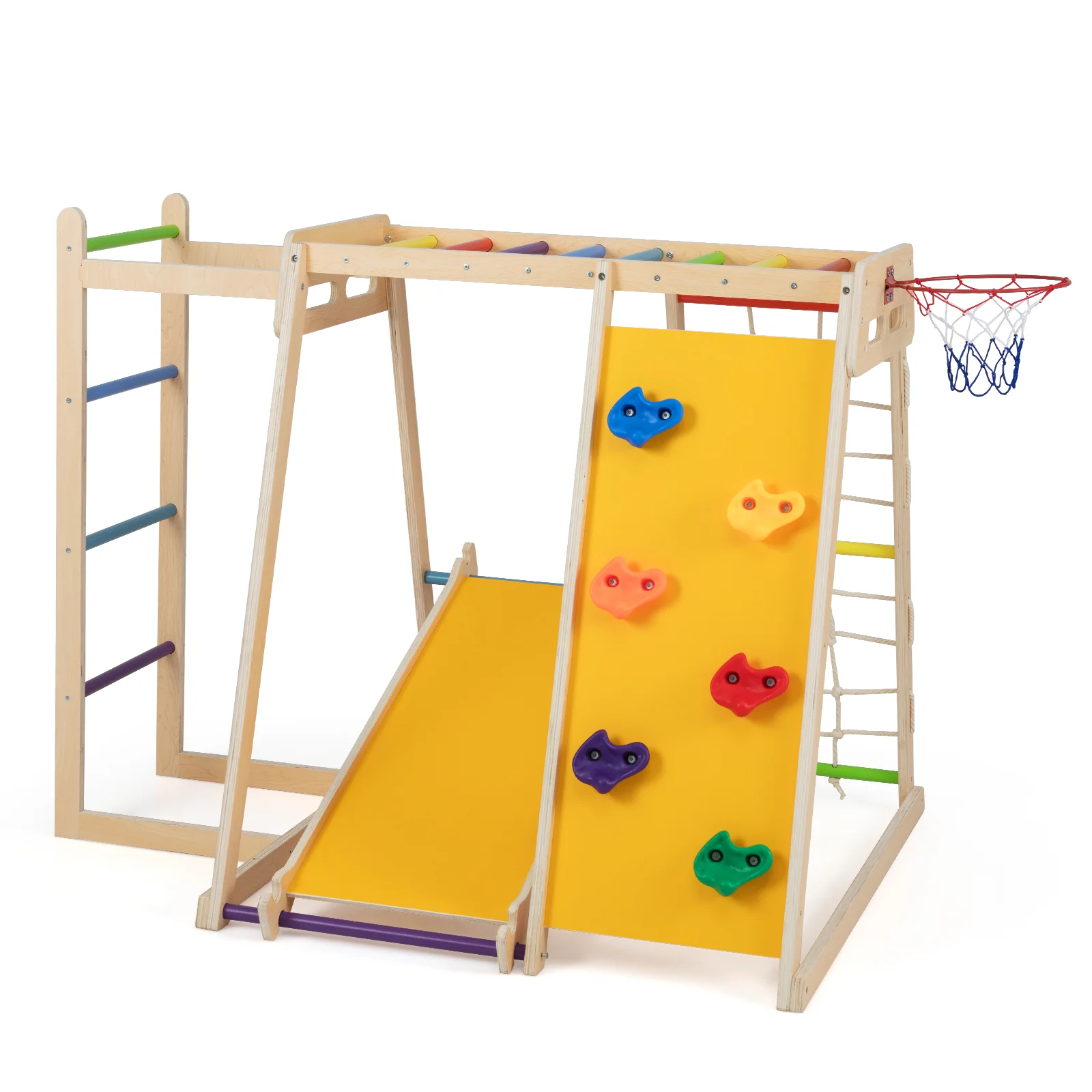 Kids Indoor Playground 6-in-1 Jungle Gym for 3-14 Years Olds - Image 11
