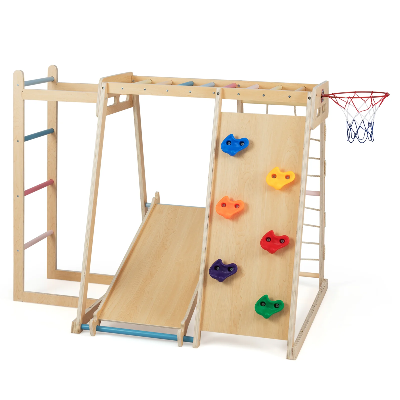 Kids Indoor Playground 6-in-1 Jungle Gym for 3-14 Years Olds - Image 3