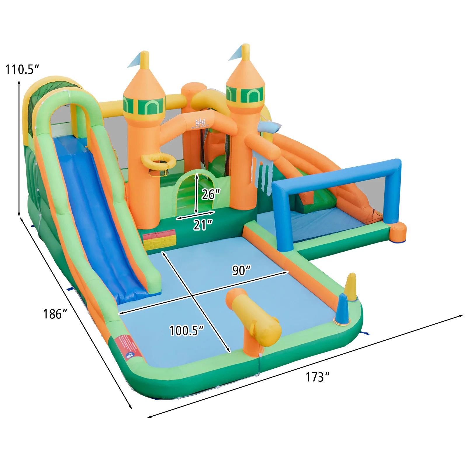 Kids Inflatable Water Slide for Yard Lawn (Without Blower) - Image 5