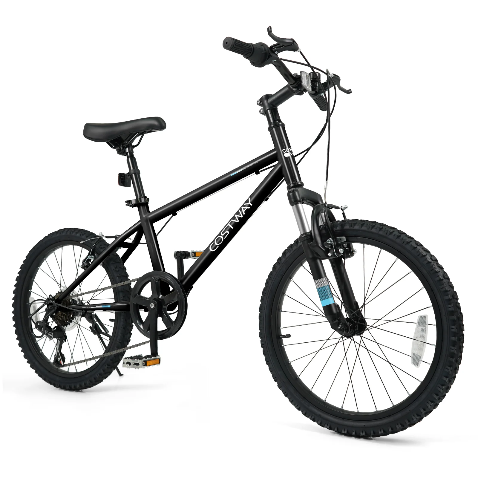 Kids Mountain Bike 20 24 Inch Child Bicycle for Boys Girls Aged 8+ Years Old Black - Image 11