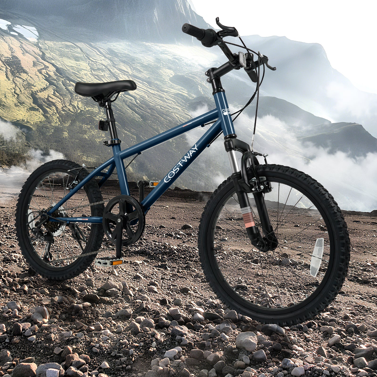 Kids Mountain Bike 20 24 Inch Child Bicycle for Boys Girls Aged 8+ Years Old Navy - Image 10