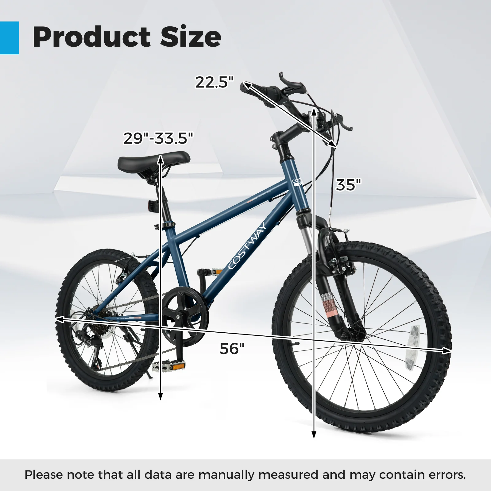 Kids Mountain Bike 20 24 Inch Child Bicycle for Boys Girls Aged 8+ Years Old Navy - Image 12