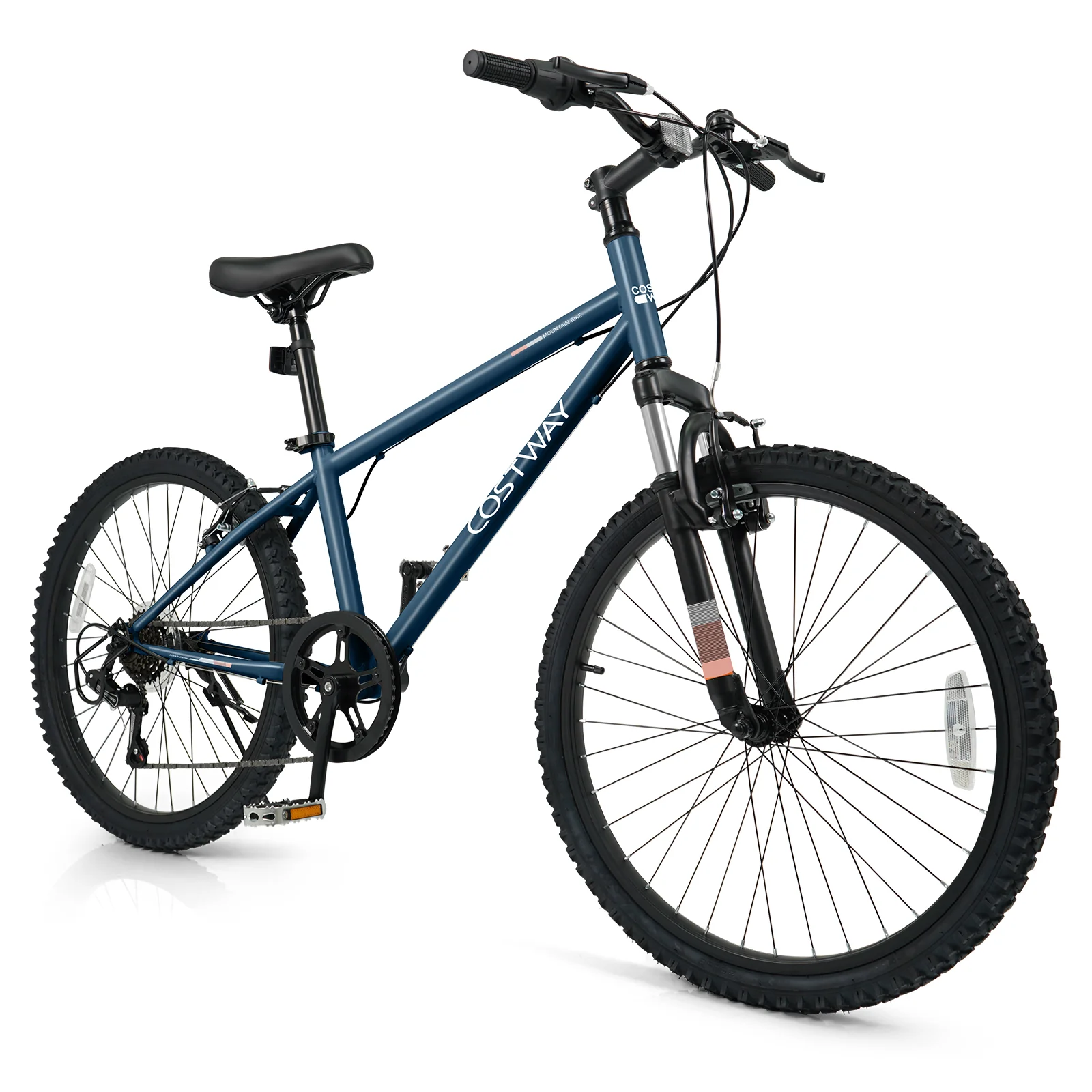 Kids Mountain Bike 20 24 Inch Child Bicycle for Boys Girls Aged 8+ Years Old Navy - Image 3