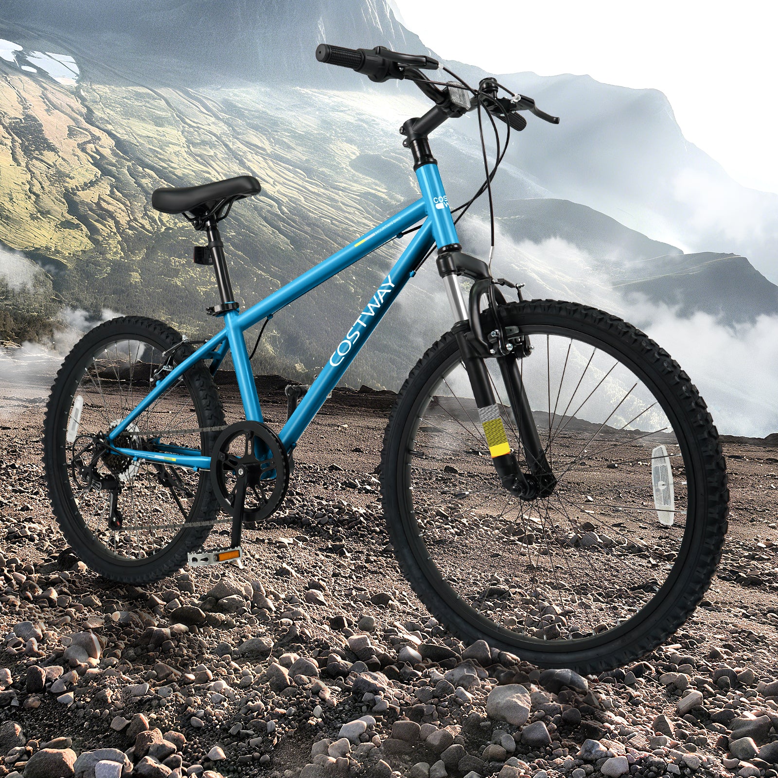 Kids Mountain Bike 20 Inch Child Bicycle for Boys Girls Aged 8+ Years Old Blue - Image 10