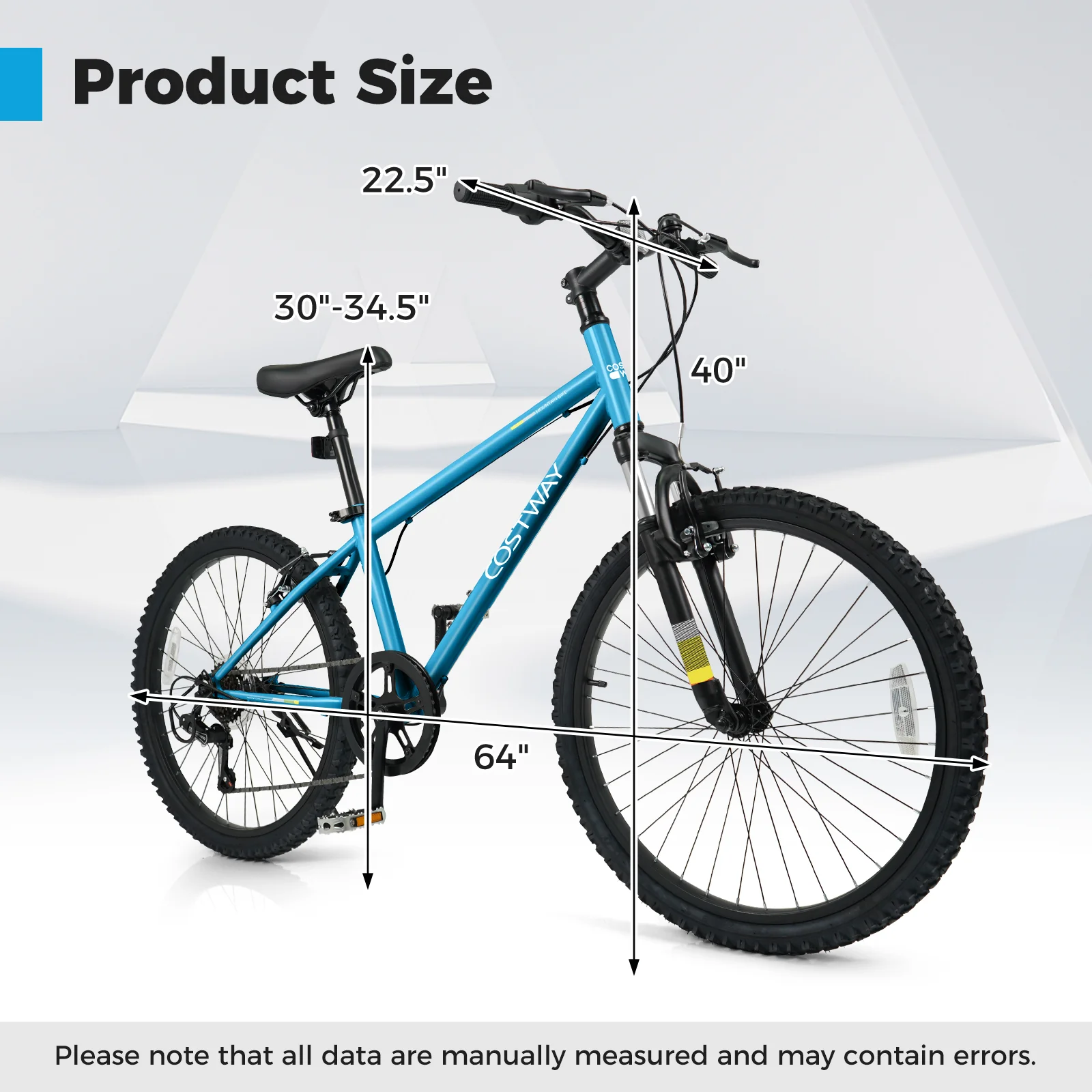 Kids Mountain Bike 20 Inch Child Bicycle for Boys Girls Aged 8+ Years Old Blue - Image 12