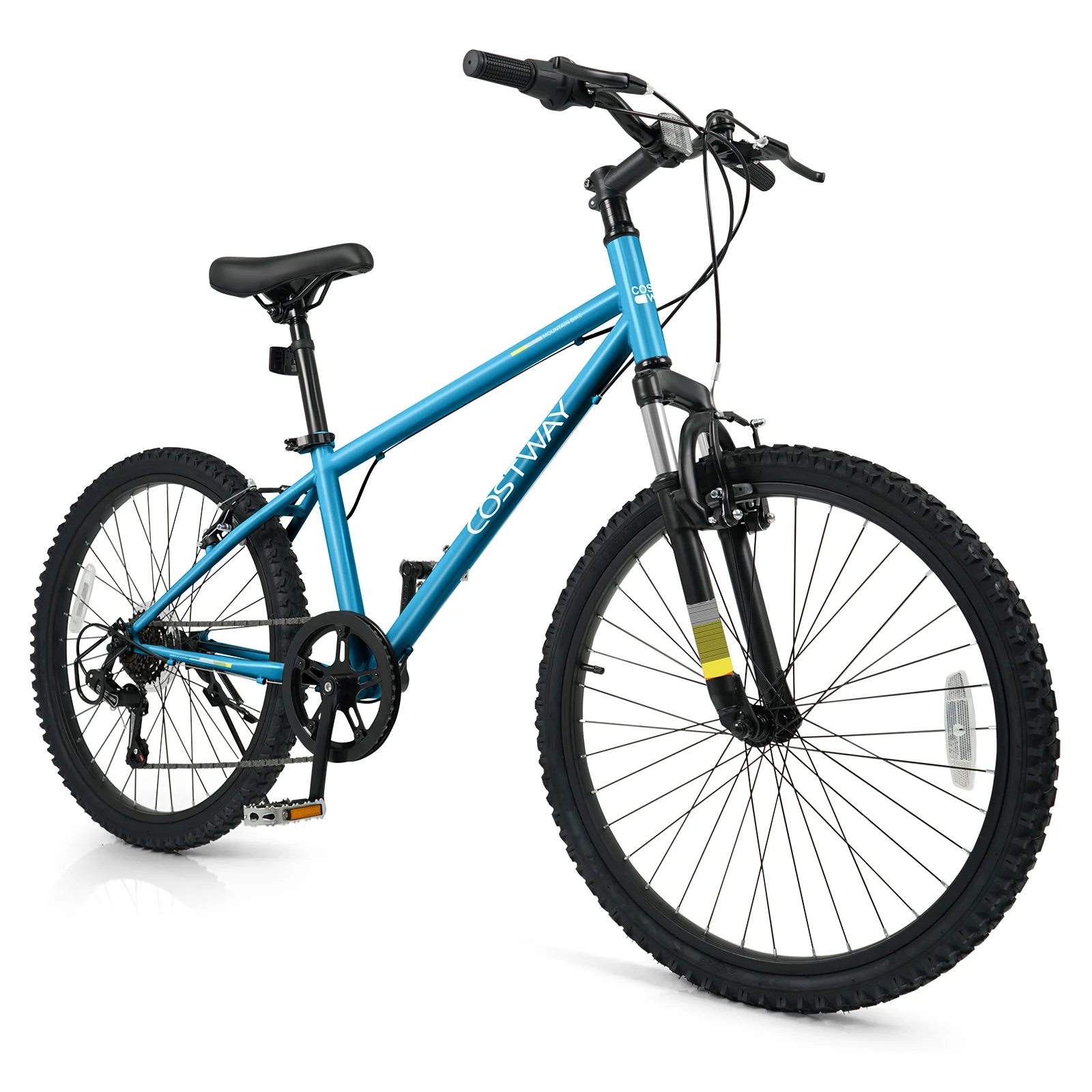 Kids Mountain Bike 20 Inch Child Bicycle for Boys Girls Aged 8+ Years Old Blue - Image 3