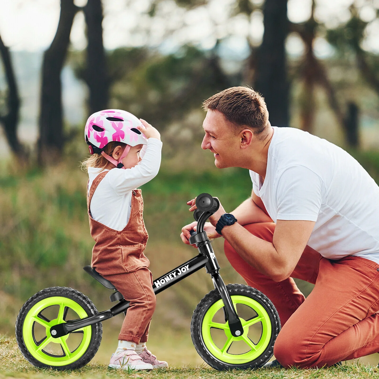Kids No Pedal Balance Bike with Adjustable Handlebar and Seat - Image 2