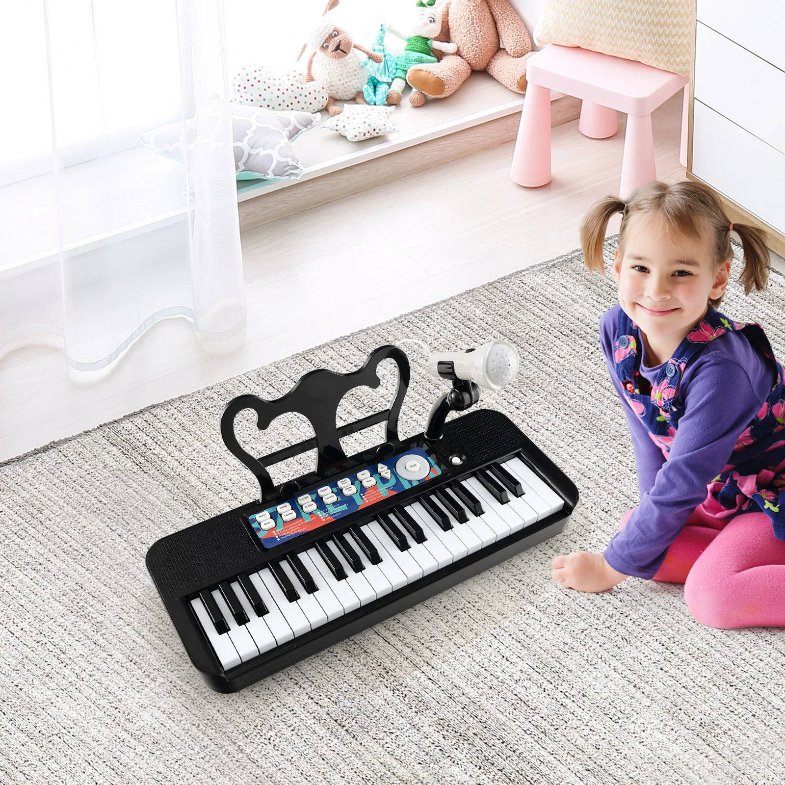 Kids Piano Keyboard 37-Key Kids Toy Keyboard Piano with Microphone for 3+ Kids - Image 10