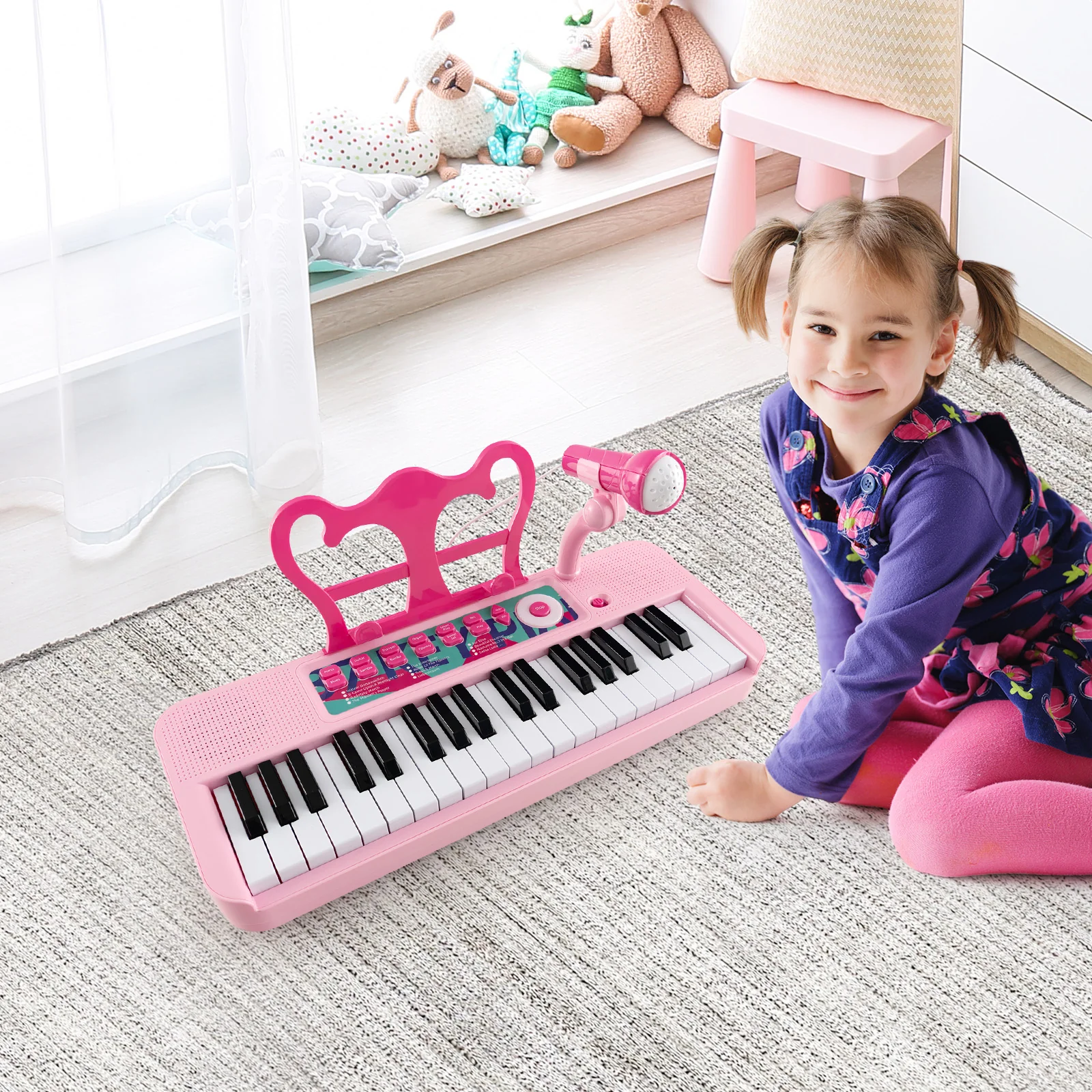 Kids Piano Keyboard 37-Key Kids Toy Keyboard Piano with Microphone for 3+ Kids - Image 18