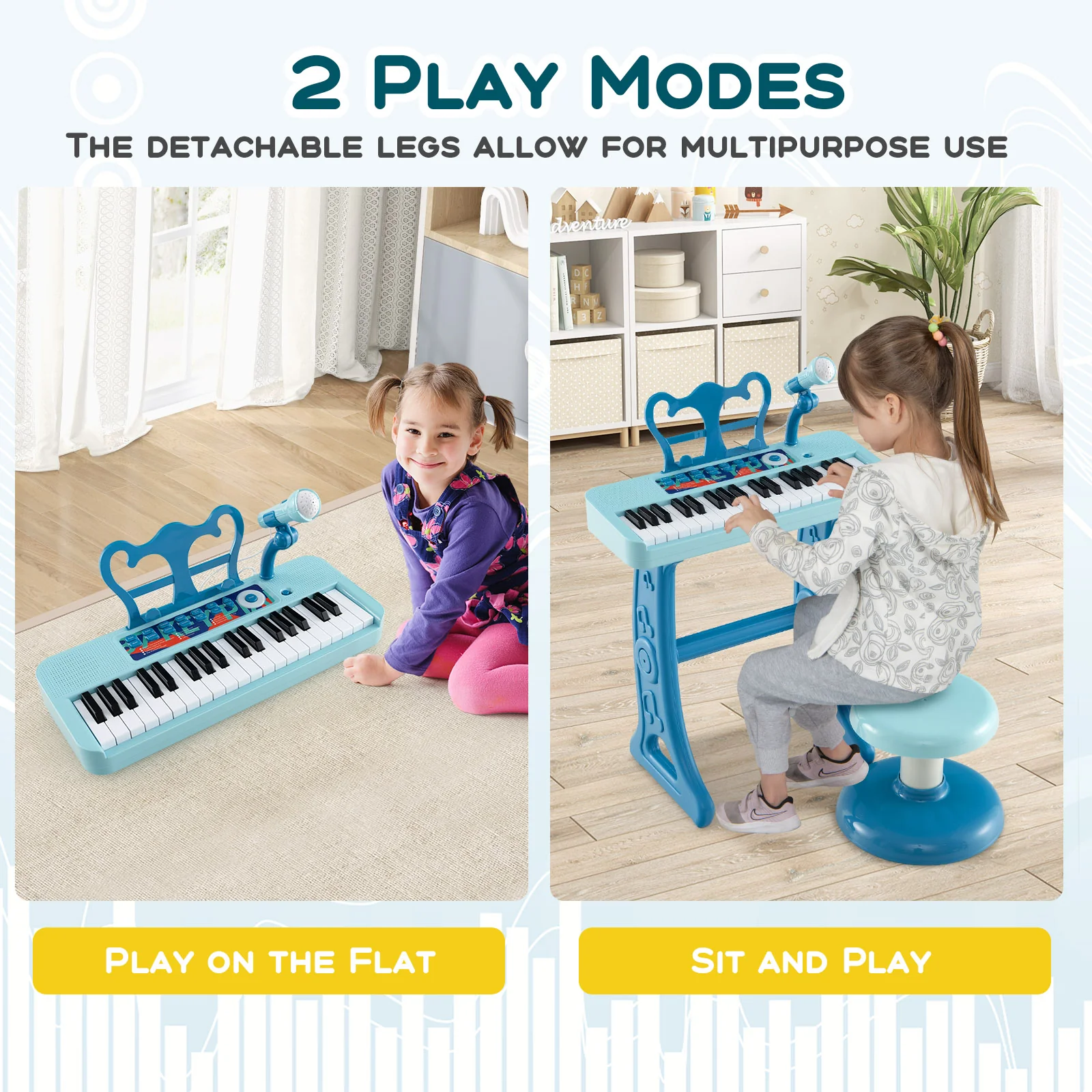 Kids Piano Keyboard 37-Key Kids Toy Keyboard Piano with Microphone for 3+ Kids - Image 8