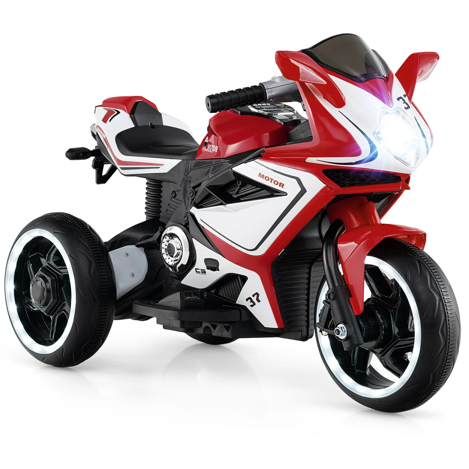 Kids Ride on Motorcycle 6V Battery Powered Mini Electric Motorbike with LED Lights - Image 27