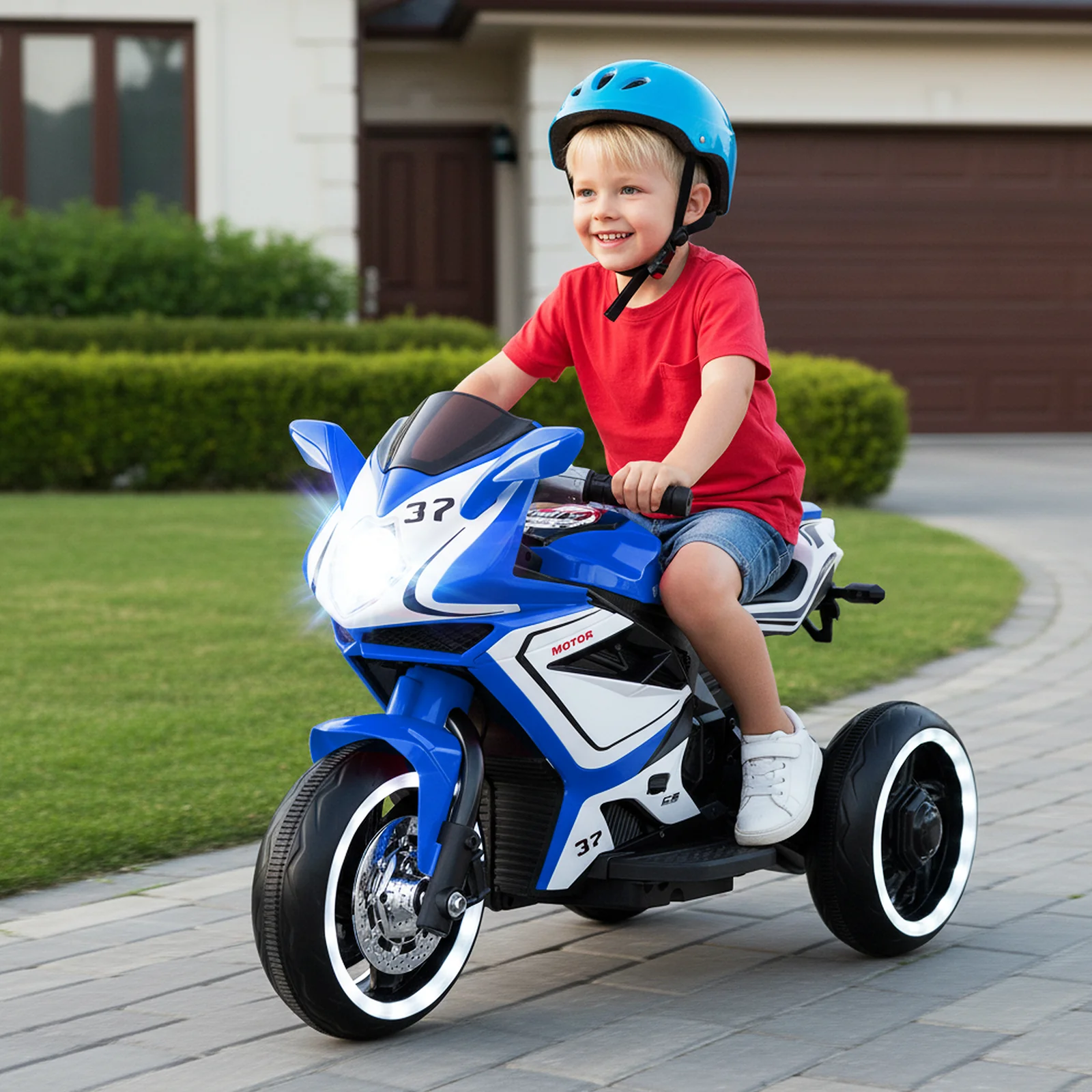 Kids Ride on Motorcycle 6V Battery Powered Mini Electric Motorbike with LED Lights - Image 9