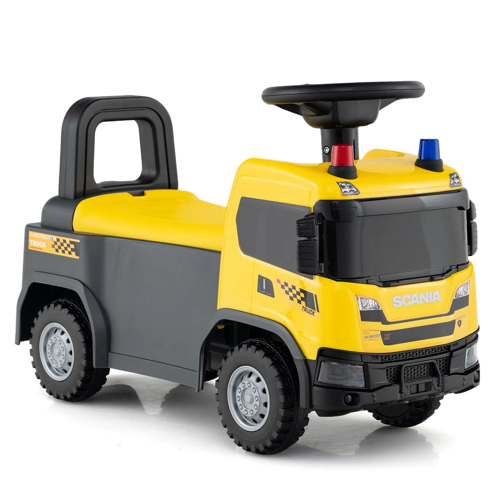 Kids Ride On Push Car Licensed SCANIA Truck Toy with Steering Wheel and Music - Image 10