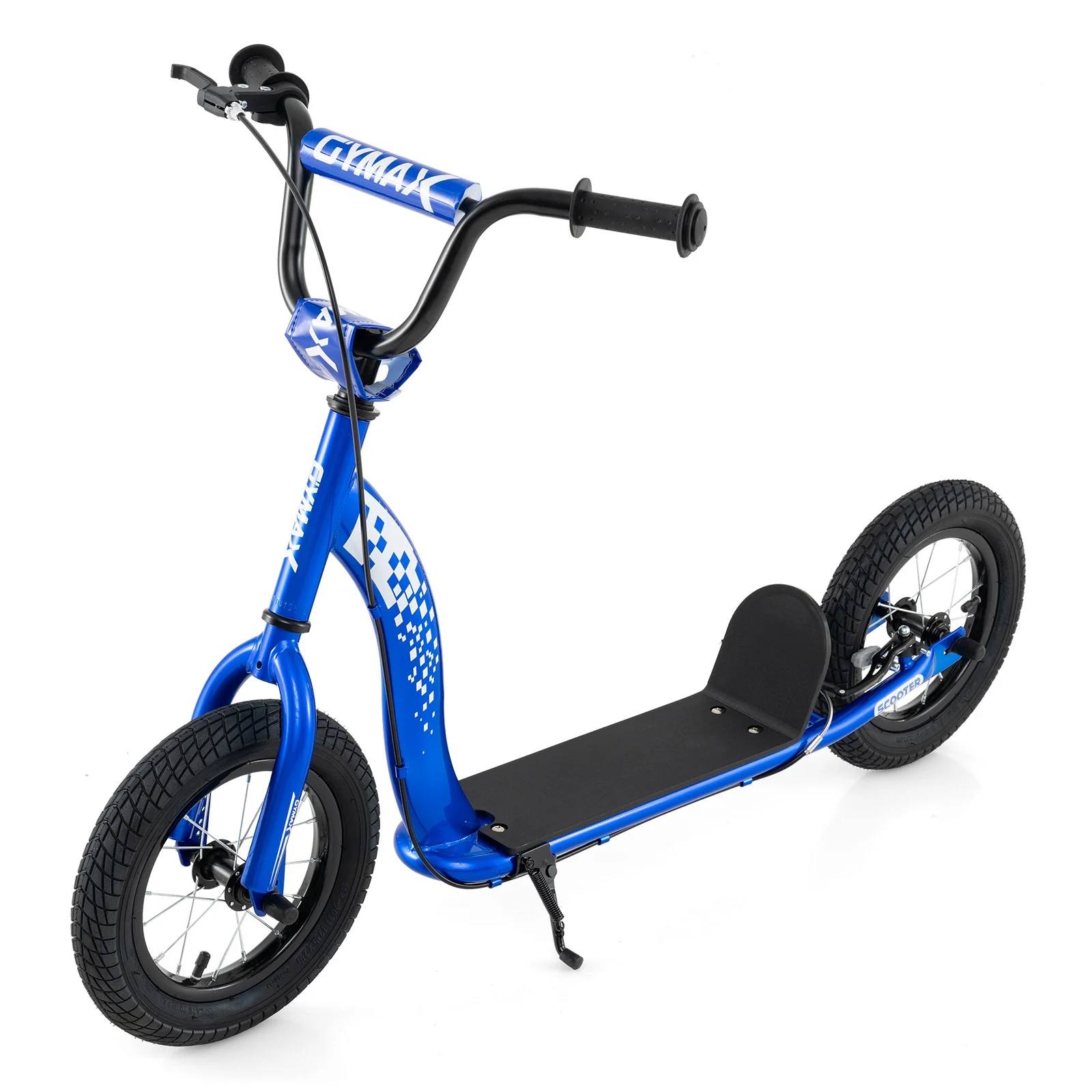 Kids Scooter Youth Kick Scooter with Adjustable Height Handlebar 12-Inch Inflatable Wheels - Image 3