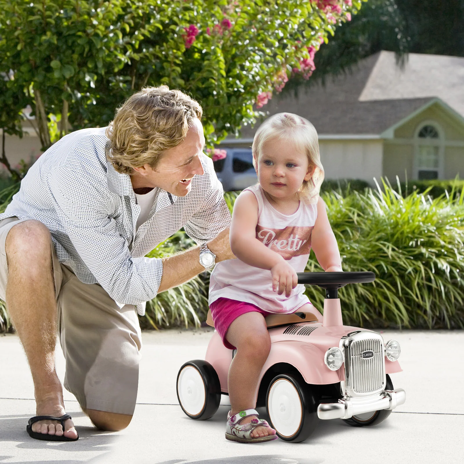 Kids Sit to Stand Vehicle with Working Steering Wheel and Under Seat Storage - Image 18