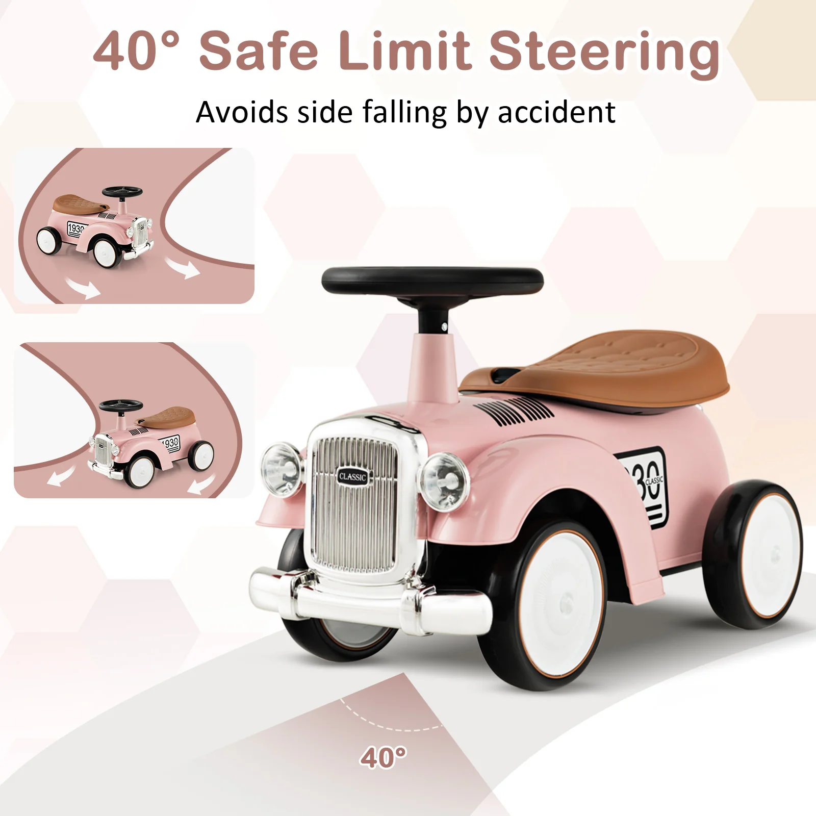 Kids Sit to Stand Vehicle with Working Steering Wheel and Under Seat Storage - Image 23