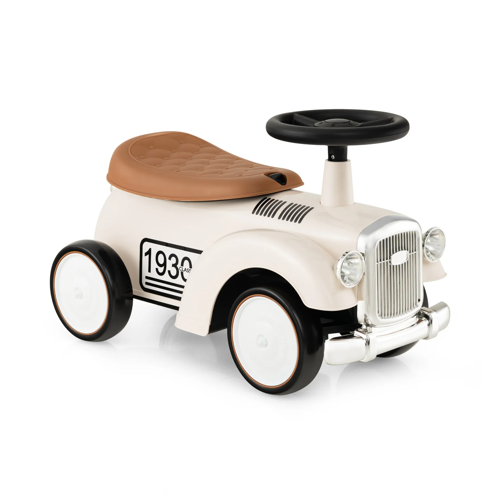 Kids Sit to Stand Vehicle with Working Steering Wheel and Under Seat Storage - Image 3