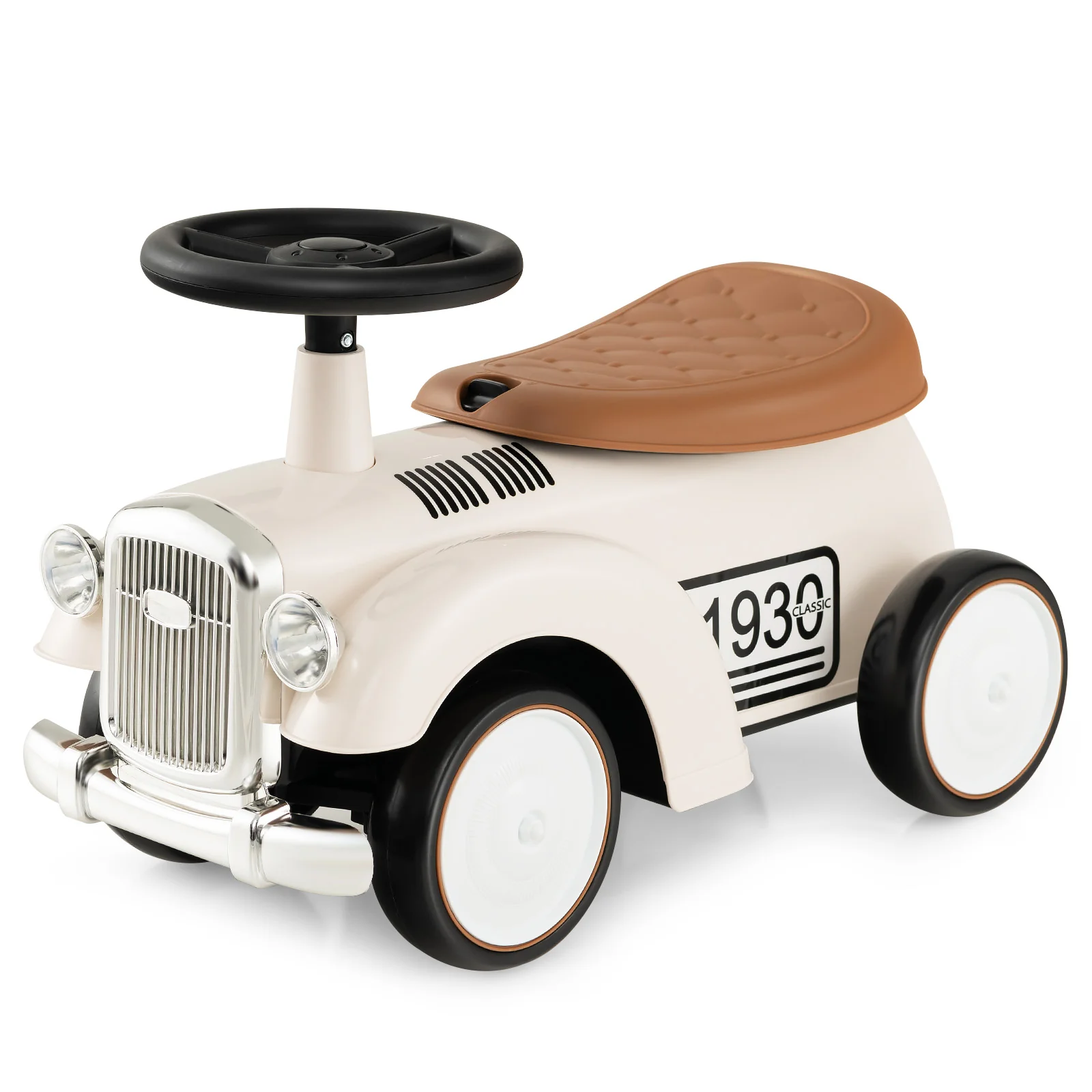 Kids Sit to Stand Vehicle with Working Steering Wheel and Under Seat Storage - Image 4