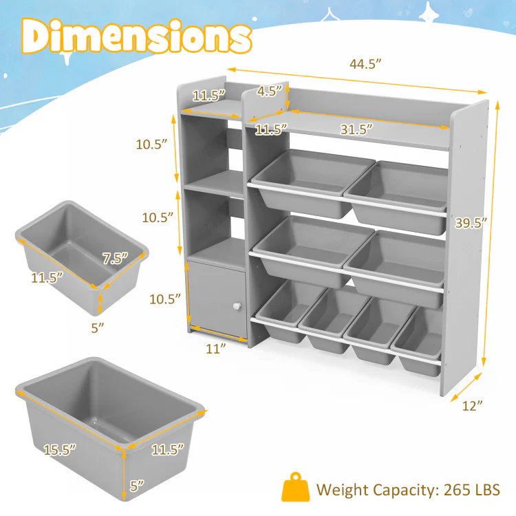 Kids Toy Storage & Pretend Play Kitchen Bundle - Image 6