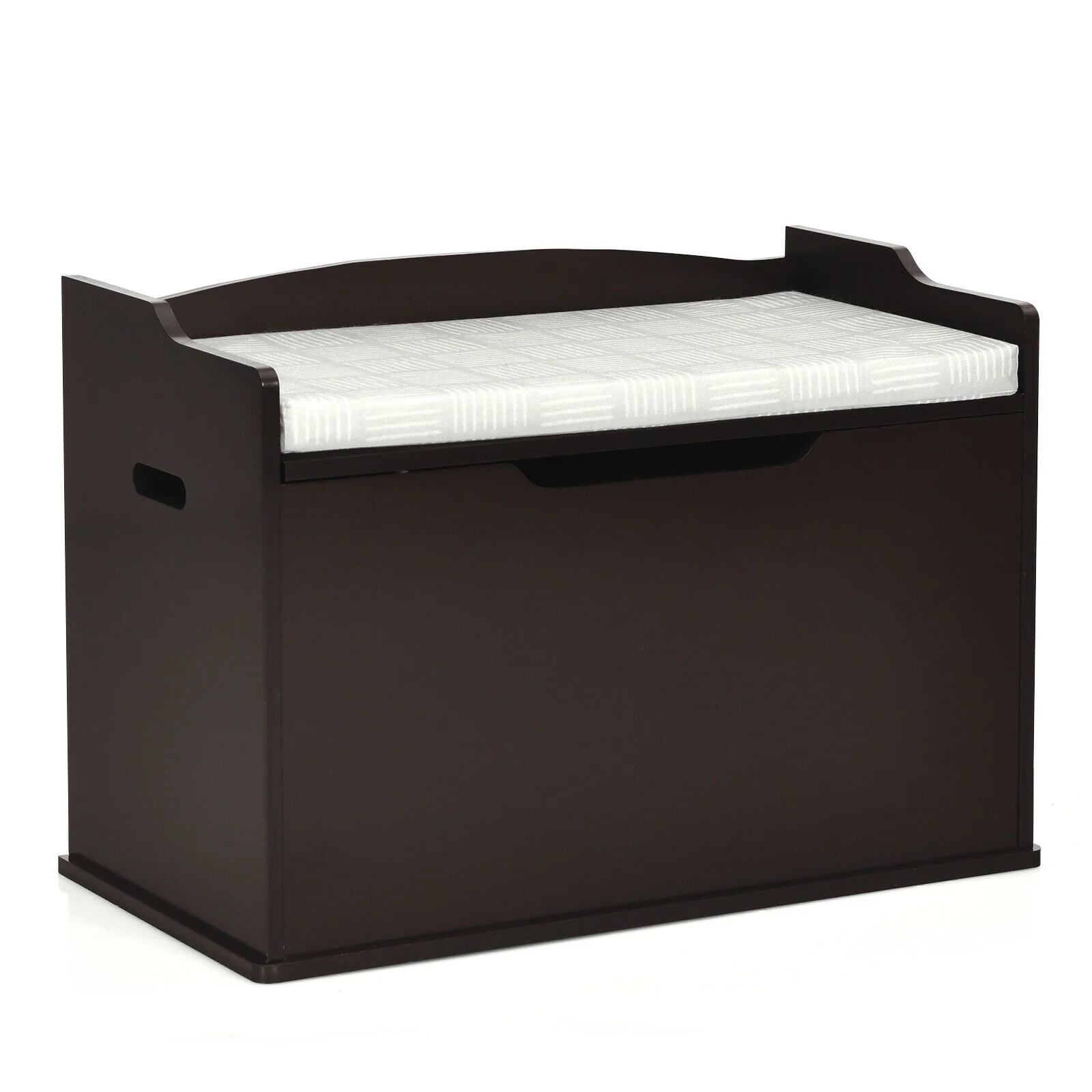 Kids Toy Wooden Flip-top Storage Box Chest Bench with Cushion Hinge - Image 11