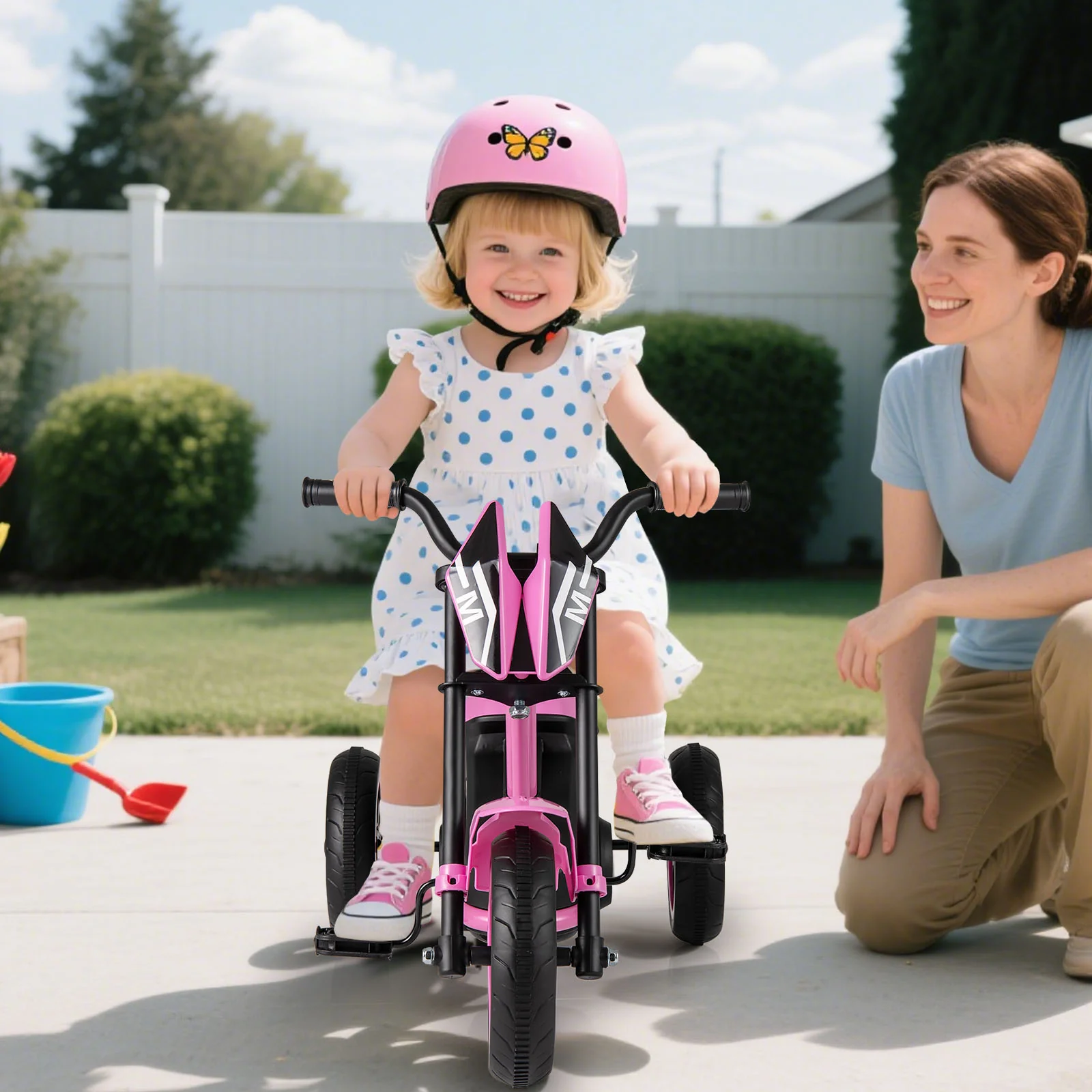 Kids Tricycle 3-Wheel Toddler Bike with Foot Pedals Forward Backward - Image 10