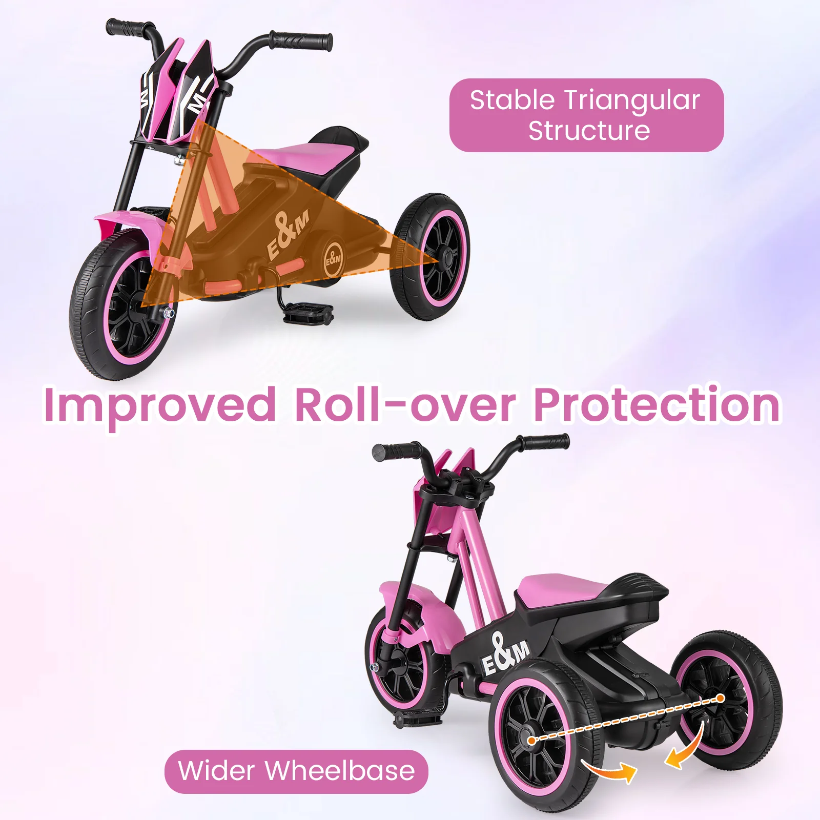 Kids Tricycle 3-Wheel Toddler Bike with Foot Pedals Forward Backward - Image 16