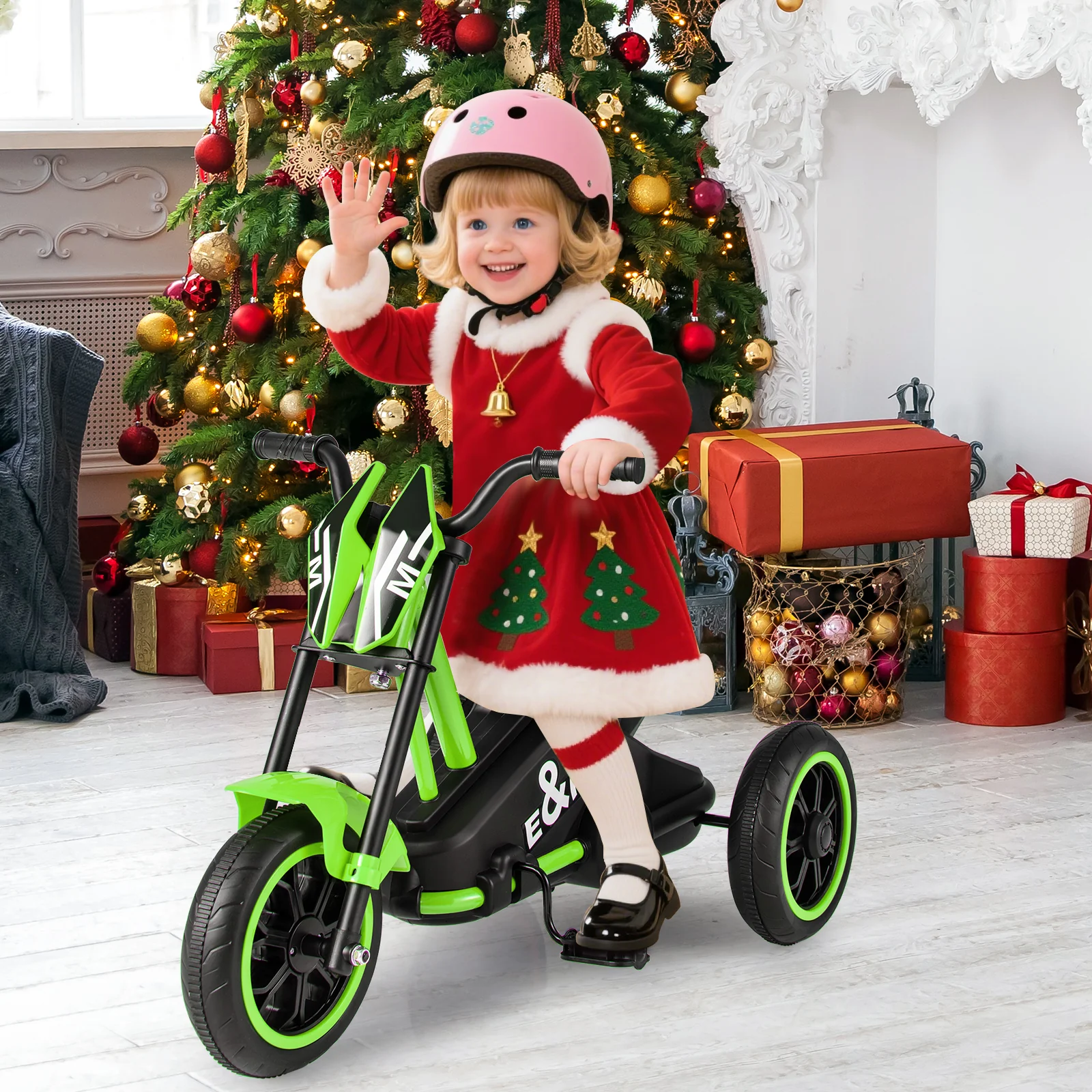 Kids Tricycle 3-Wheel Toddler Bike with Foot Pedals Forward Backward - Image 6