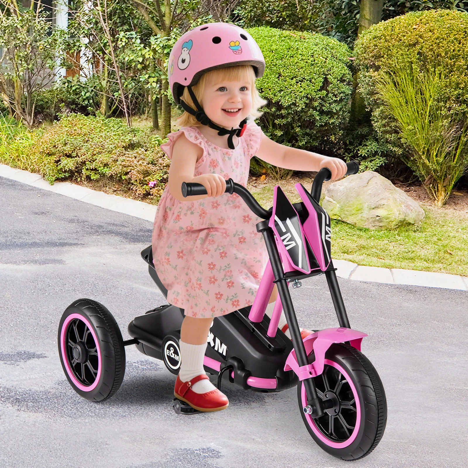 Kids Tricycle 3-Wheel Toddler Bike with Foot Pedals Forward Backward - Image 9