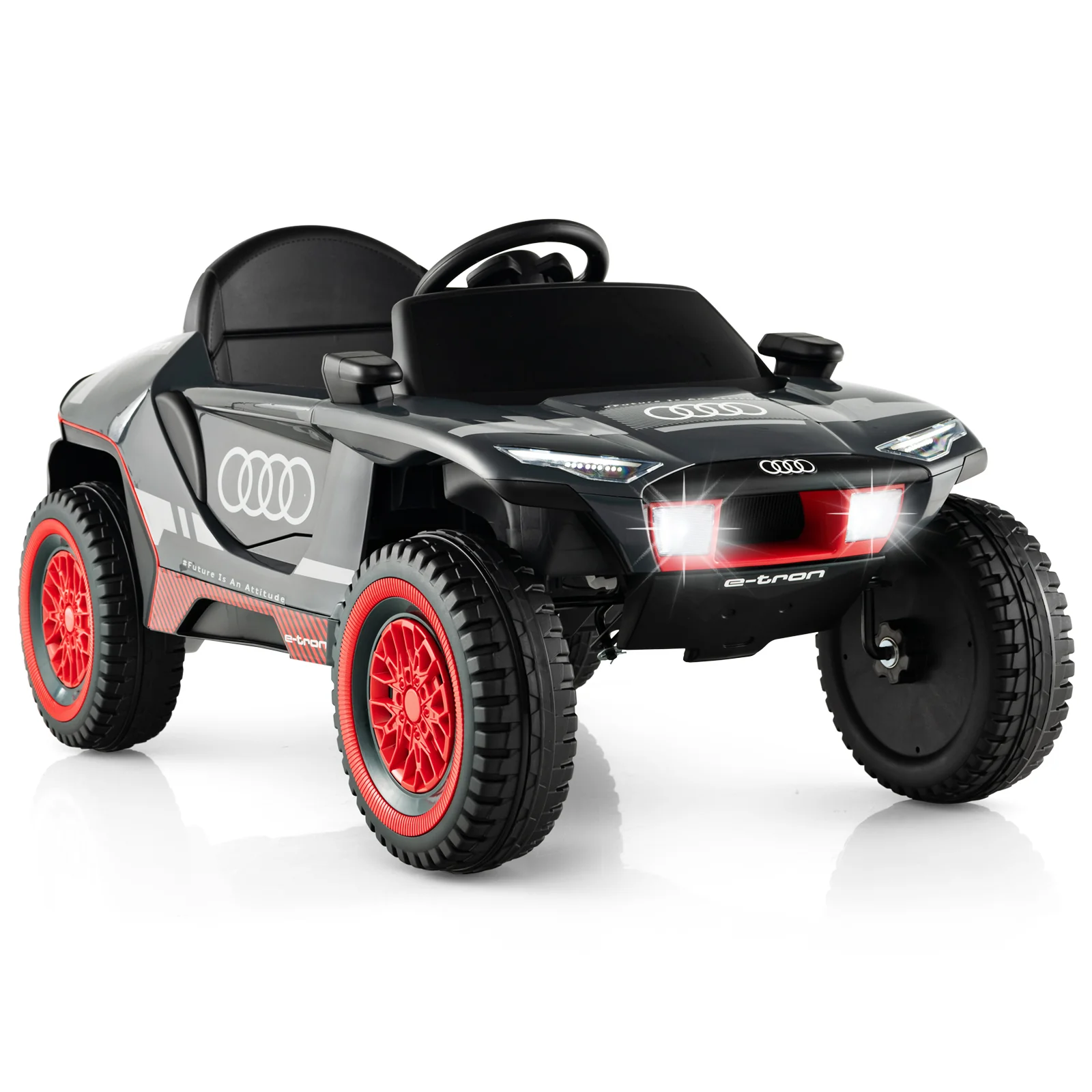 Licensed Audi Kids Ride On E-tron Racing Car-Gray - Image 3