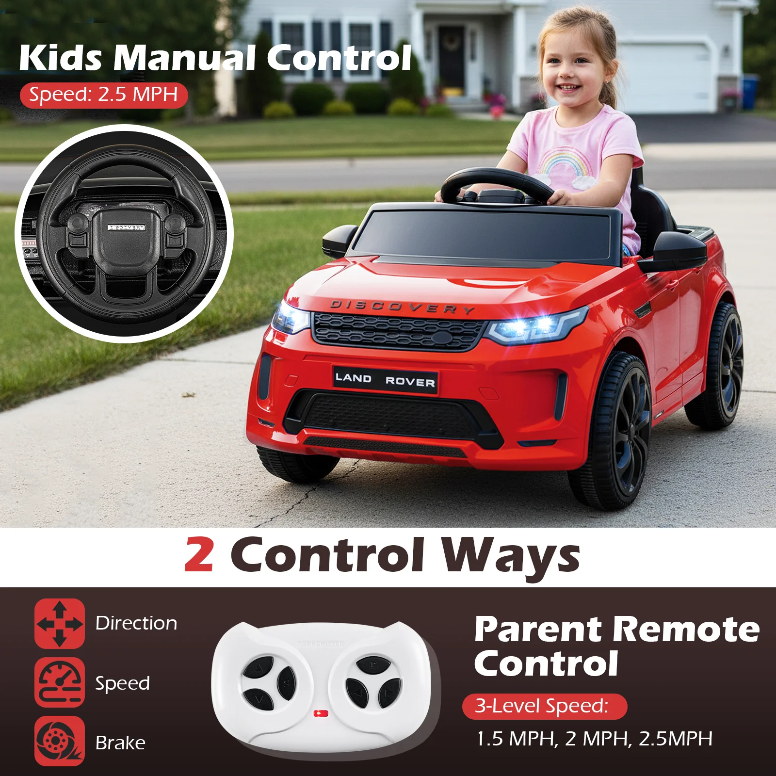 Licensed Land Rover Kids Ride on Car 12V Battery Powered Kids Electric Car - Image 22