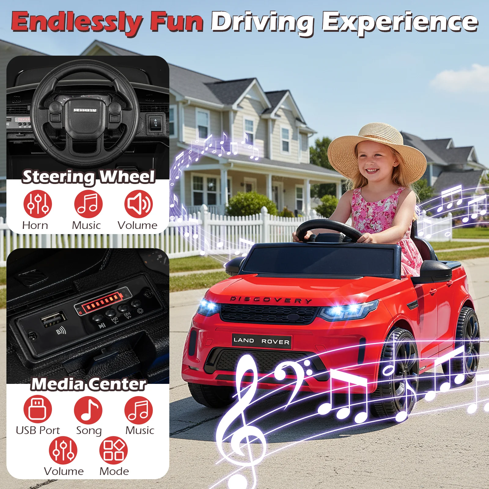 Licensed Land Rover Kids Ride on Car 12V Battery Powered Kids Electric Car - Image 23