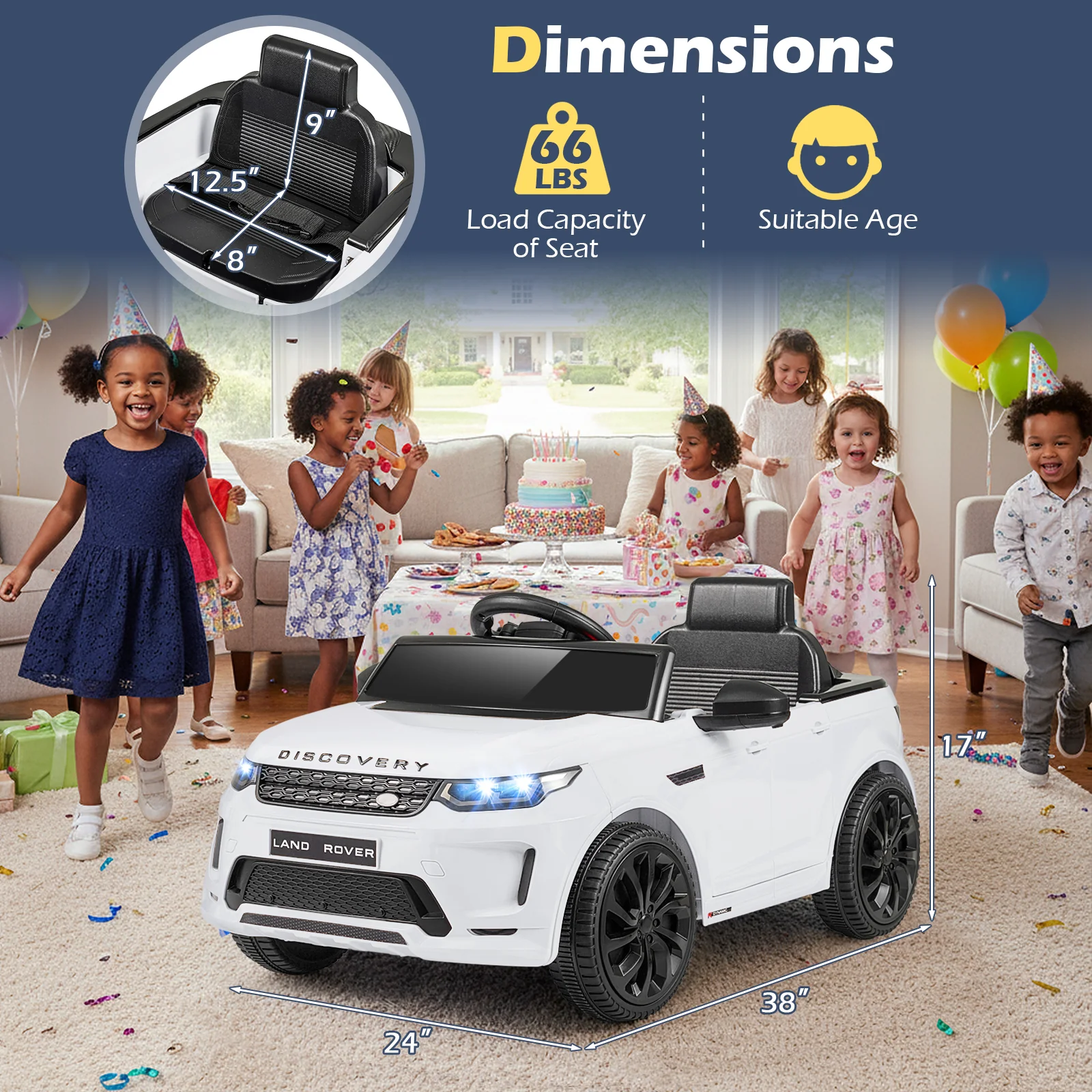 Licensed Land Rover Kids Ride on Car 12V Battery Powered Kids Electric Car - Image 28