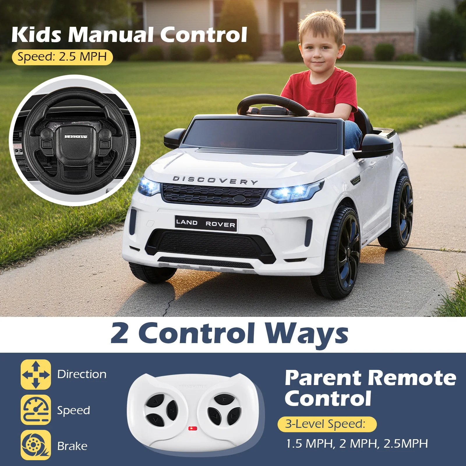 Licensed Land Rover Kids Ride on Car 12V Battery Powered Kids Electric Car - Image 29